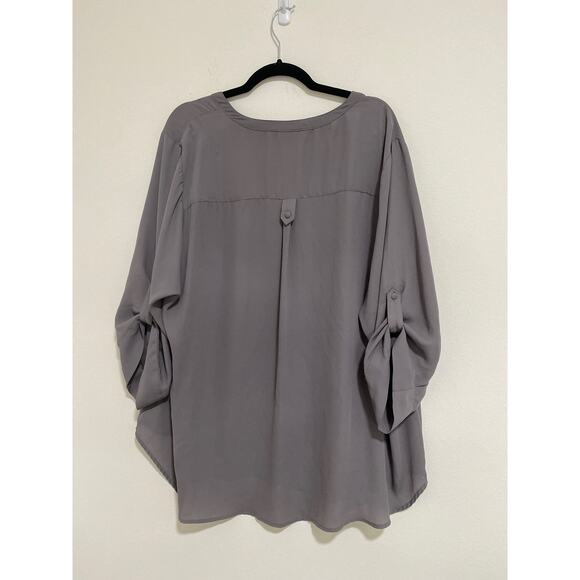 Torrid Harper Georgette Blouse Womens 3X Career Loose Fitting Flowy Minimalist - Picture 10 of 11